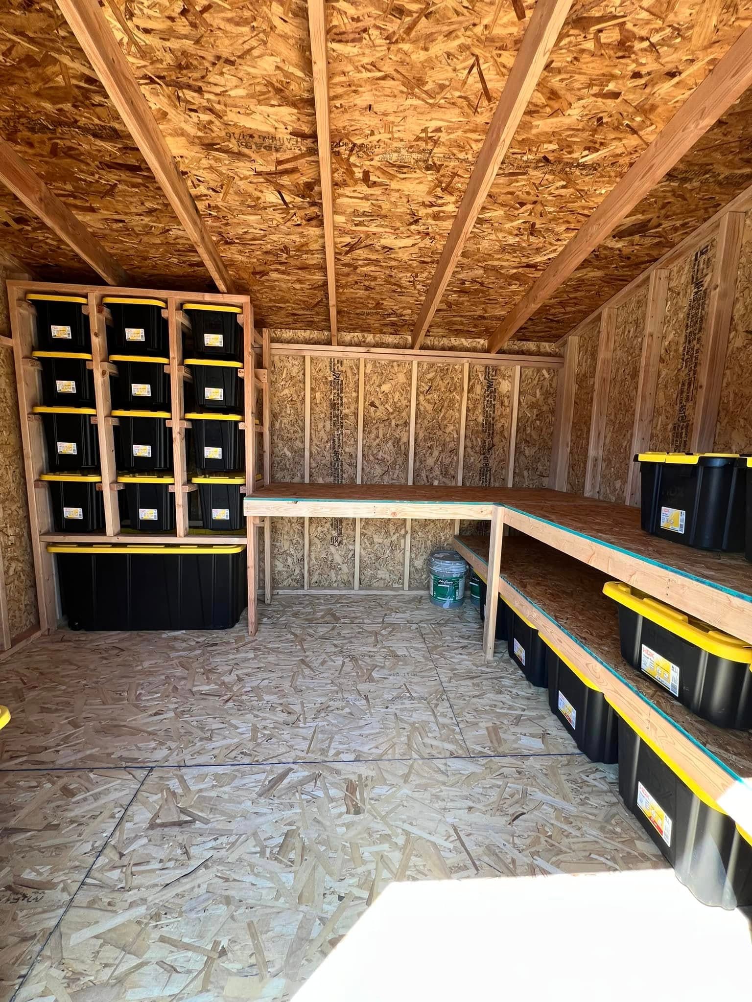 Custom garage shelving project