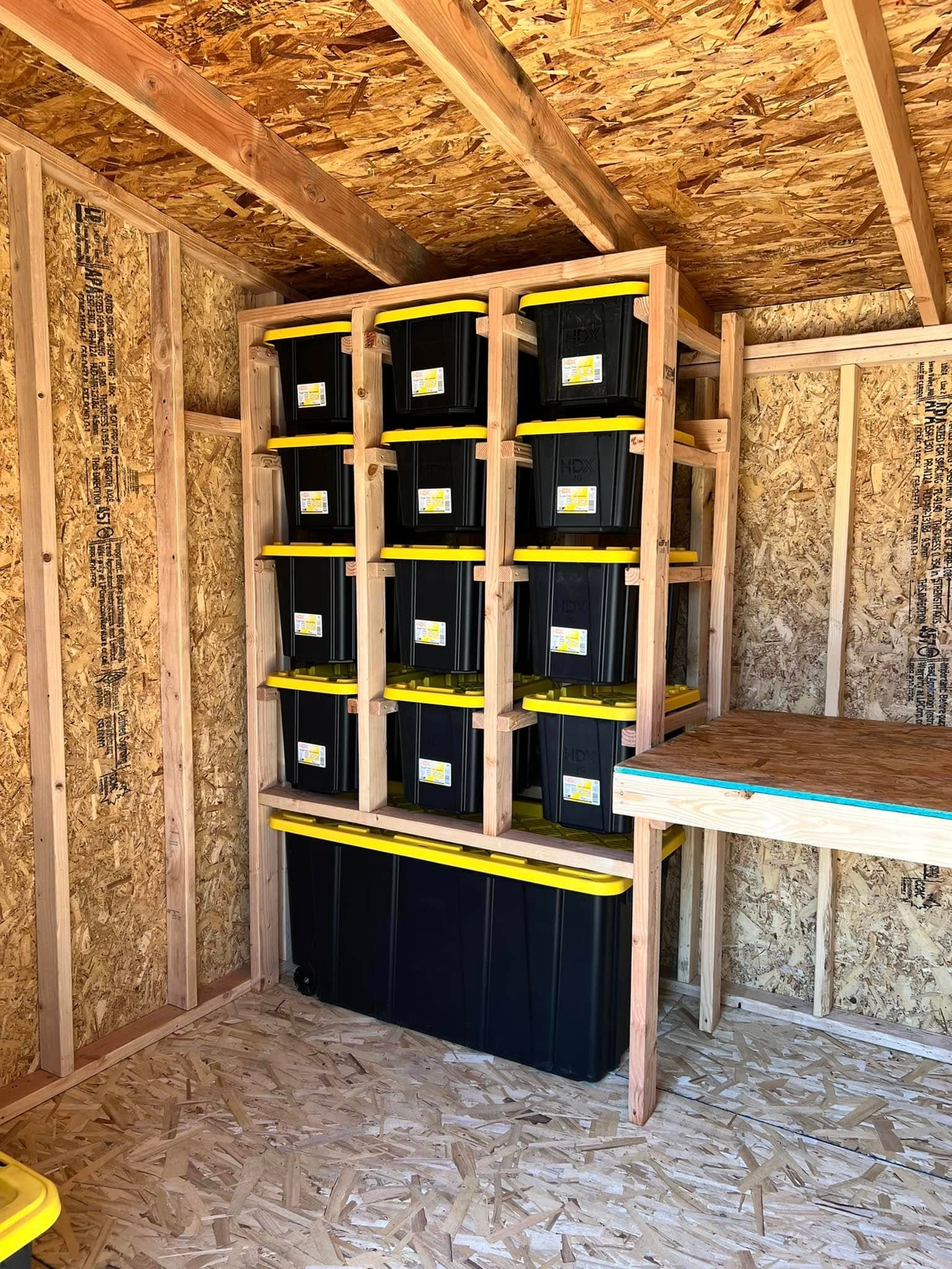 Installed garage storage system