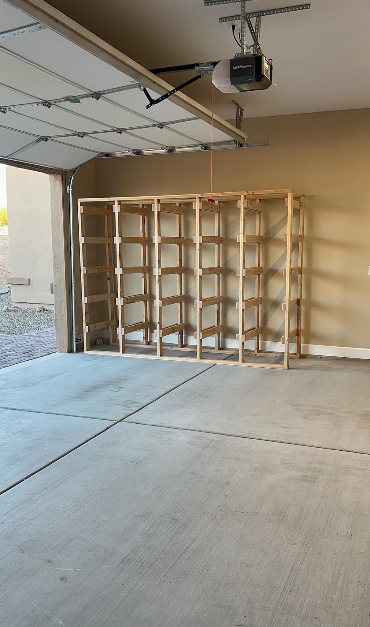 Garage shelving built for organized storage
