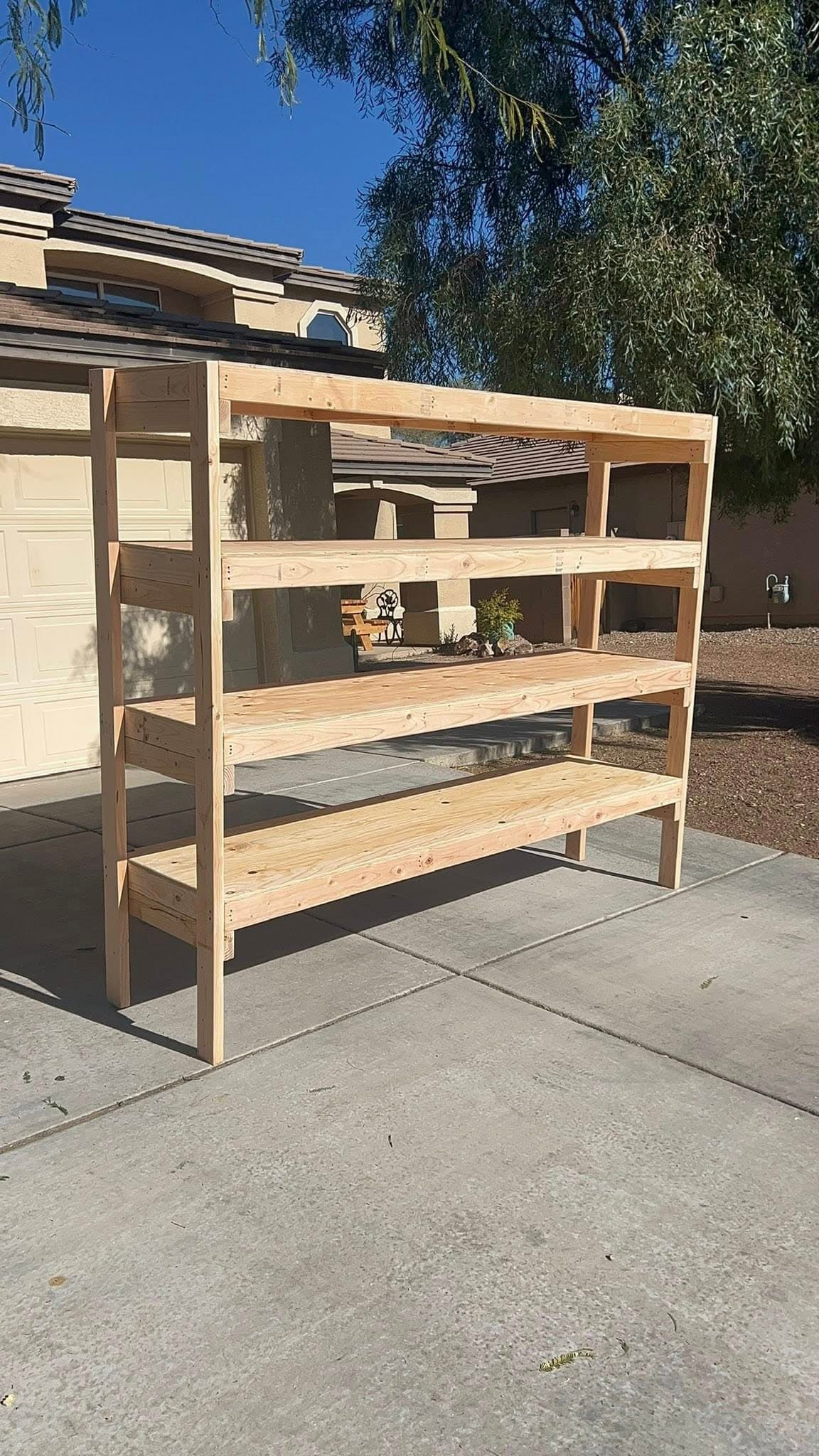 Vertical view of an organized garage project